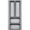 ORGA-BOX 2 Portaposate profondità: 461 x larghezza: 209 mm grigio argento con struttura in tela per cassetto Nobilia da 30 mm fino a 07/2012