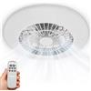 BAKAJI Ventilatore da Soffitto con Luce Led Dimmerabile, Air Fun con Illuminazione Diametro 56 cm, Potenza 67W, 7 Pale, Wifi e Compatibilità App Tuya, Ideale per Soggiorno, Camera da Letto, Ufficio