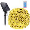 GHONLZIN Luci Solari Esterno, Impermeabile Catena Luminosa 22 Metro 8 Modalità 200 LED Luci Stringa Solare con Telecomando per Giardino Cortili Matrimoni Feste Natalizie Decorazioni