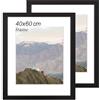 RUN HELIX Cornice per foto 40 x 60 (2 set), in legno nero con carta rivestita, adatta per cornici fotografiche da 40 x 60 cm, montaggio orizzontale e verticale, visualizzazione di foto, poster e