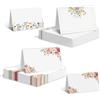 YinnFeen 80 Pezzi Segnaposto per Matrimoni, Segnaposto da Scrivere Multicolore con Motivo Floreale, Segnaposto a Forma di Fiore e Segnaposto Bianchi Pieghevoli per Compleanni e Feste
