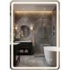 LIFEZEAL Specchio LED Bagno, specchio da parete con 3 colori di luce dimmerabili, funzione memoria e anti-appannamento, specchio cosmetico per bagno, corridoio (70L x 50l cm, Rettangolare)