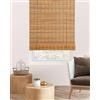 FoundGo Retro Bambù Tenda a Rullo 90x220cm [Larghezza x Lunghezza] 50-120cm Ampia Tenda di Bambù Finestra per Interni Protezione Privacy Protezione Solare Tenda di Bambù per Finestra Porta