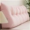 Eashaoo Grande cuscino triangolare a cuneo, per testiera letto, divano, supporto per posizionamento dello schienale lombare e dello schienale, con fodera rimovibile (rosa, 120 x 40 x 12 cm)