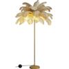 Generic Lampada da terra moderna a piuma - Design elegante dorato, LED dimmerabile a 3 colori, per soggiorno e camera da letto, con controllo touch