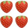 Vastsea 4 Pezzis Lanterne di Carta alla Fragola, Lanterna 3D di Carta a Forma di Fragola, Lanterne di Fragole, Lanterne Carta Fragola, per Feste a Tema Frutta, Rosso