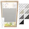 Estika Tenda plissettata oscurante termica per finestra da tetto Fakro con foratura - Modello: 78/118 - Colore del tessuto: Beige Chiaro-bianco (Blackout) - per interni, protezione solare