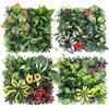 Generic 4 pannelli da parete verdi artificiali, 25 x 25 cm, pannelli da parete verdi, protetti raggi UV, per giardino, cortile, balcone, recinzione, matrimoni