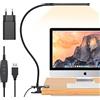 iZELL Lampada da Scrivania 77 LED [Potere Illuminante Notevole] 70CM Lampada con Pinza, 3 colore &10 Livelli di Luminosità Lampada da Lettura 360° Flessibile con Caricatore USB per Casa/Ufficio