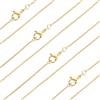 Beebeecraft 6 pz 45 cm 18 Pollici Catene Serpentine Placcato Oro 18k Cavo Fine Cordolo Catene per Collane Sfuse con Chiusure A Moschettone per Creazione di Gioielli