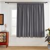 PONY DANCE Tenda Oscurante da Interno con Fettuccia Camera da Letto Tende Termiche Isolanti Soggiorno Moderne Curtain Cameretta Bambini Grigia 1 Pezzo 280x160 CM