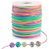 AIOUHMYM Filo per Braccialetti, 1mm x 100m Filo Elastico per Braccialetti Resistente, Cordino Arcobaleno, Kit Elastici per Braccialettio, Colorato Cordoncino per Collane Gioielli Artigianato Decorazioni DIY