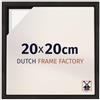 Dutch Frame Factory - Cornice a cassetta 20x20 cm Quercia Scura - MDF | Cornice a cassetta per tele, Adatta per tele fino a 2 cm di spessore, Senza pannello posteriore né vetro, Made in Holland