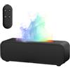IVEOPPE Diffusore di aromi con effetto fiamma - Diffusore 250 ml con oli essenziali con 7 opzioni di luce e spegnimento automatico senza acqua, con telecomando, per casa ufficio camera da letto