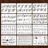 REEKNOKOL 12 Pezzi Stencil Lettere e Numeri Riutilizzabili, Alfabeto Mascherine per Pittura su Legno, Parete, Tessuto, Pietra, Lavagna, Scrapbooking e Progetti Artistici Fai da Te
