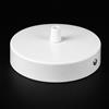 PUNTO ES LIGHTING Rosone da Soffitto Bianco Opaco 120 x 25 mm - Copertura da Soffitto e Supporto per Lampada 1 Pezzo con Kit di Montaggio in Acciaio 0,7 mm