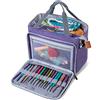 Luxja Borsa Portalavoro Uncinetto, Borsa Maglia, Viola