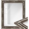 WANDStyle specchio da parete rettangolare, specchiera bagno 50x60 cm, specchiera argento in legno, specchio da terra con cornice antico, Vintage Mirror 60x50 cm, H550 - Made in Germany
