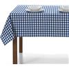 LAN&LAN - Tovaglia Rettangolare a quadretti in tessuto per uso interno ed esterno, Tovaglie elegante (Blu, 140 x 140)