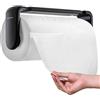 simpletome Porta Asciugamani Di Carta Sottopensile O Montaggio A Parete Funzionamento Con Una Mano Braccio Di Tensione Porta Rotolo Da Cucina (Nero, per rotolo da 18-23 cm/7-9 pollici)