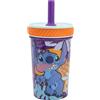 Stor Bicchiere in plastica antiribaltamento con cannuccia in silicone di Stitch