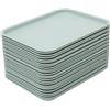 CUSANSK 24 vassoi in plastica, antiscivolo, impilabili, rettangolari, in PP, per ristoranti, caffetteria, fast food, cucina, 36 x 27 x 2 cm (blu)
