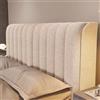 TLMQYXZE Copritestata Letto Copertura Cotone E Lino/Copri Testiere Letto Matrimoniale Imbottito,Elasticizzato Morbido Tessuto Universale,per Testiera Letto Ferro Battuto/Legno/Pelle(Beige,180x60cm)