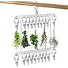 Generic Essiccatore per erbe, 40 x 40 cm, in acciaio , con 20 ganci, doppio strato , per aglio, verdure, piante, lavanderia, cappelli, calze, asciugamani, cravatte, casa e cucina