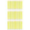 Jaow Candele di compleanno con rocchetti, 12 x 0,5 cm, sottili per torte e cupcake, con supporto per decorazione di torte di compleanno, matrimonio, festa, (48 candele, Giallo)