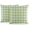 ggaimwf Copricuscini a Quadretti Confezione da 2 45x45 cm Verde a quadri Fattoria Fodere per cuscini decorativi Piazza Fodere per cuscini per Divano Soggiorno Home decor Federa per cuscino sparsa