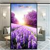 Xijier Pellicola per vetri Privacy Fiori di Lavanda Stampa a Colori UV Senza Colla Copertura per finestre Decorativa Decalcomanie per finestre Adesivo per finestre 40x80cm