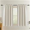 PONY DANCE Tende Camera da Letto Moderne Tenda Corta Termica Isolante con Tasca Curtains Oscuranti per Salotto Eleganti 2 Pezzi L 140 x A 160 cm, Beige Chiaro