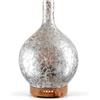 Porseme Aroma Diffuser Glas,Handgeblasen 100ml Ultraschall Luftbefeuchter Leise 7 Farbwechselnde LEDs,Cool Mist,Mit Timer,Raumbefeuchter BPA Frei Dekoration für Wohnung SPA,Elegantes Geschenk