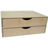 Wooden World A4, DOPPIA CASSETTERIA, SCATOLA, DESKTOP, UFFICIO, SCRIVANIA, CONSERVAZIONE, DÉCOUPAGE, NON DIPINTO - largo