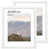 RUN HELIX Cornice per foto 40 x 60 cm (2 set), in legno bianco con carta rivestita, adatta per cornici portafoto da 40 x 60 cm, montaggio orizzontale e verticale, visualizzazione di foto, poster e