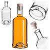 KADAX bottiglie in vetro 500ml con tappo in sughero - bottiglie vuote da riempire per liquore, grappa, olio e aceto, ideali per regali e fatte in casa