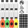 Miiepls Bottigliette per Liquori Mini, Set di Mini Bottiglie per Liquore con Tappi a Vite e Imbuto, 60ml Riutilizzabile Bottigliette Trasparenti con Imbuto per Olio, Sciroppo, Birra, Succo e Vino