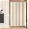 Lerores Tenda da doccia 160 x 170 cm, beige, orlo appesantito, antimuffa, impermeabile, lavabile in poliestere, per bagno, vasca da bagno con 10 anelli per tenda da doccia