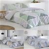 COTTON ARTean Copripiumino 105 x 190/200 reversibile GEKAS verde copripiumino 180 x 220 letto 105 x 190/200 + 1 federa 50% cotone, 50% poliestere. Colore verde Chiusura con bottoni