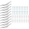 Todikaper Ganci per tende in acciaio inox, per tende avvolgibili, corde di posizionamento per stendibiancheria, soluzioni di sicurezza, colore argento, set da 5 pezzi (10 pezzi)