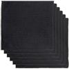 Daleweo Stracci Microfibra 6 Pezzi, Panni Cucina Neri, Spugne Assorbenti 20x20cm, Asciugamani Auto Spessi, Strofinacci Lavabili per Vetri Piatti Mobili
