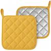 Fanmuran Presine da Cucina in Cotone Accessori per Cucina Pentole Forno Resistente al Calore Lavabile Grande Set di 2pz (Giallo Burro)