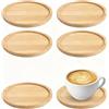 TESSTSY 6 Pezzi Sottobicchieri per Candele, 10 Cm Sottobicchieri in Legno