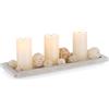 Romadedi Vassoio rettangolare sottile in legno, bianco, 34,5 cm