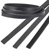 GORGECRAFT Cordoncino di Cuoio Piatto 6mm Striscia di Pelle Vera Spessa 2mm Cinturino Nero in Vacchetta per Intrecciatura Braccialetti Collana