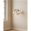 Generico Applique classico in ferro battuto a 2 luci Collezione Regina, soggiorno, sala da pranzo, ingresso, corridoio, camera da letto, vetro oro e ambra