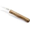 Otto Herder manicure OTTO HERDER Solingen - Coltello per verdure da 15 cm, in acciaio INOX con manico in legno di faggio, coltello da cucina con lama curva da 5,5 cm, spelucchino con becco per uccelli