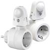revolt rilevatore movimento con spina: Presso la presa con sensore di movimento e luce PIR, fino a 2.300 Watt / 10 A, soglia di luminosità e durata di accensione regolabili (presa sensore, per)