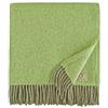 LINEN & COTTON Plaid Copriletto Morbido e Spesso Columbus con Frange - 100% Pura Lana Neozelandese, Beige Verde (140x 200 cm) Coperte Invernali per Letto Divano Canape Singolo Matrimoniale