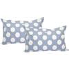 SpazioTessile Completo Letto Set Lenzuola o Federe Fantasia Pois Beige o Azzurro 100% Cotone (Azzurro, Coppia Federe 50x80)